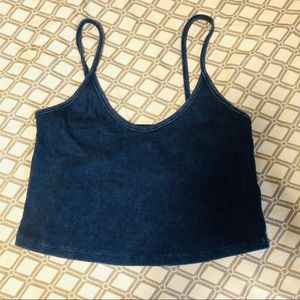 Navy Blue Abercrombie & Fitch Tank Crop Top